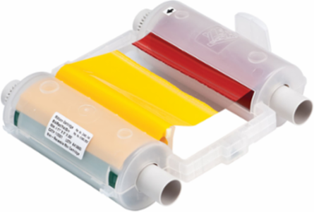 GlobalMark Series R10000 Printer Ribbon, Roll of 200', Black/Green/Red/Yellow, 4.11" W x 200' L
