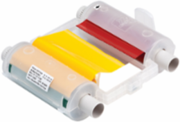 GlobalMark Series R10000 Printer Ribbon, Roll of 200', Black/Green/Red/Yellow, 4.11" W x 200' L