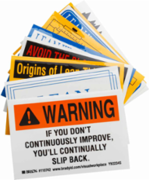 Assorted Lean Labels 3.5 Inch H x 5 Inch W, Multi-Color, Permanent Adhesive