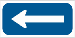Left Arrow Sign, 6" H x 12" W x 0.090" D