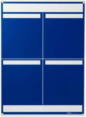 Lean Communication Board, 34.25 Inch H x 25 Inch W, White on Blue, Polystyrene