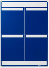 Lean Communication Board, 34.25 Inch H x 25 Inch W, White on Blue, Polystyrene