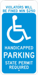 Parking Sign, 24" H x 12" W x 0.090" D, Aluminum