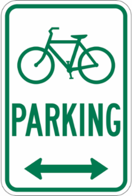 Bicycle Parking Sign 18 Inch H x 12 Inch W Reflective Aluminum