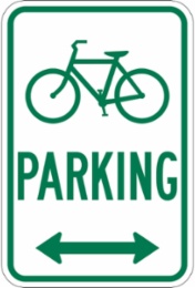 Bicycle Parking Sign 18 Inch H x 12 Inch W Reflective Aluminum