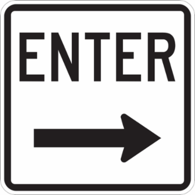 Enter Sign, Non-Adhesive