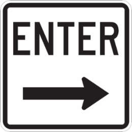 Enter Sign, Non-Adhesive