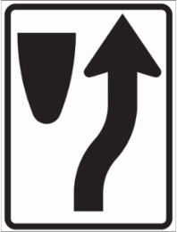 Keep Right Sign, 24" H x 18" W x 0.090" D, Aluminum
