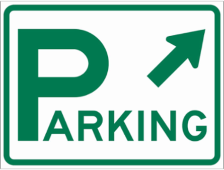 Parking Sign, 18" H x 24" W x 0.090" D, Aluminum
