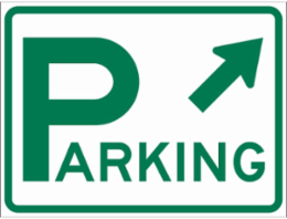Parking Sign, 18" H x 24" W x 0.090" D, Aluminum