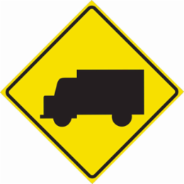Truck Picto Sign, 30" H x 30" W x 0.090" D, Aluminum