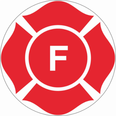 F Truss Marking Sign, 8" Dia, Red on White