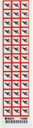 GHS Explosive Picto Labels: Vinyl, Black/Red on White, 0.625" H x 0.625" W, 0.625" H x 0.625" W x 0.004" D