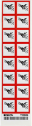 GHS Explosive Picto Labels: Vinyl, Black/Red on White, 1" H x 1" W, 1" H x 1" W x 0.004" D