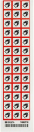 GHS Flammable Picto Labels: Vinyl, Black/Red on White, 0.625" H x 0.625" W, 0.625" H x 0.625" W x 0.004" D