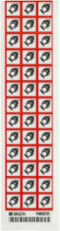 GHS Oxidizing Picto Labels: Vinyl, Black/Red on White, 0.625" H x 0.625" W, 0.625" H x 0.625" W x 0.004" D