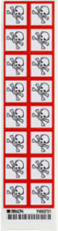 Severe Toxic Hazard Symbol GHS Labels, 1" H x 1" W x 0.004" D