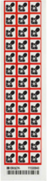 GHS Health Danger Picto Labels: Vinyl, Black/Red on White, 0.625" H x 0.625" W, 0.625" H x 0.625" W x 0.004" D