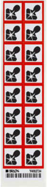 Health Hazard Symbol GHS Labels, 1" H x 1" W x 0.004" D