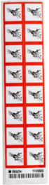 GHS Explosive Picto Labels: Paper, Black/Red on White, 1" H x 1" W