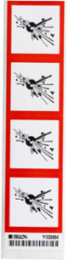 GHS Explosive Picto Labels: Paper, Black/Red on White, 2" H x 2" W