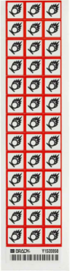 GHS Oxidizing Picto Labels: Paper, Black/Red on White, 0.625" H x 0.625" W