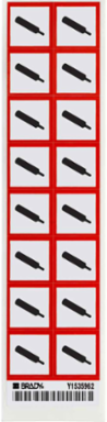 GHS Gas Pressure Picto Labels: Paper, Black/Red on White, 1" H x 1" W