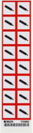 GHS Gas Pressure Picto Labels: Paper, Black/Red on White, 1" H x 1" W