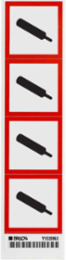 GHS Gas Pressure Picto Labels: Paper, Black/Red on White, 2" H x 2" W