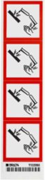 GHS Corrosive Picto Labels: Paper, Black/Red on White, 2" H x 2" W