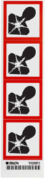 GHS Health Danger Picto Labels: Paper, Black/Red on White, 2" H x 2" W