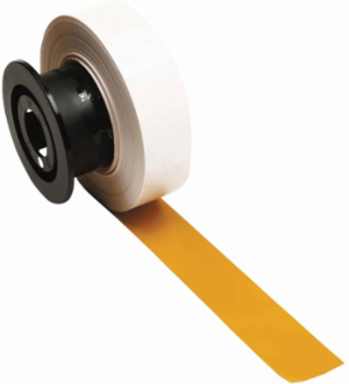 MiniMark Series General Purpose Vinyl Labels, 1.125" W x 110' L, Yellow, Acrylic