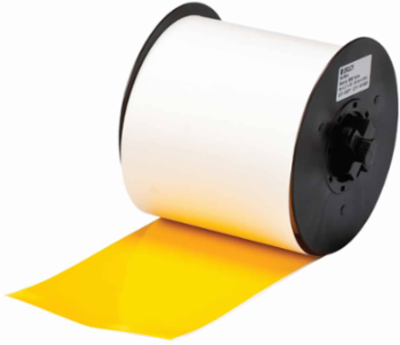 MiniMark Series General Purpose Vinyl Labels, 4" W x 110' L, Yellow, Acrylic