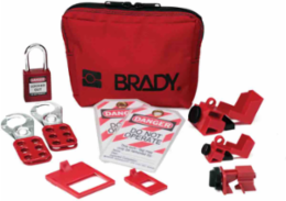 Personal Lockout Kit Red - Portable Storage Container 4.75 Inch H x 7.5 Inch W x 2 Inch D