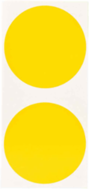 Yellow Aisle Marking Tape Dots, 3 Inch Diameter, Permanent Acrylic Adhesive