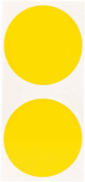Yellow Aisle Marking Tape Dots, 3 Inch Diameter, Permanent Acrylic Adhesive