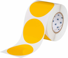 Adhesive Vinyl Aisle Marking Tape Dot, Yellow, 4 Inch, Permanent Acrylic Adhesive