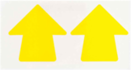 Arrow Marking Tape, Yellow, Vinyl, 3 Inch x 3 Inch, Permanent Adhesive