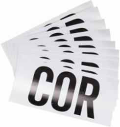 COR Labels, 3" H x 6" W x 0.004" D