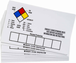 Blank Write-On Vinyl Labels, 3 Inch x 5 Inch, 0.004 Inch Thick, Permanent Adhesive