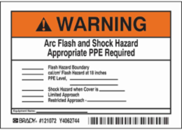 Arc Flash Labels - Adhesive Vinyl, 3.5 Inch H x 5 Inch W, Permanent Acrylic, Pack of 5