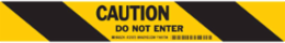 Bradystripe Temporary Sign Tape, Vinyl, 2 Inch x 100 ft, Black on Yellow