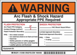 Arc Flash Labels 5 Inch H x 7 Inch W - Adhesive Vinyl, Permanent Acrylic, Pack of 5