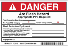 THIS EQUIPMENT CONTAINS PCB (POLYCHLORINATED BIPHENYLS) CAPACITOR(S) Labels, Black on Yellow, 2" H x 2" W x 0.004" D