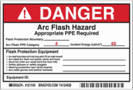 FUEL OIL Labels, Red on Yellow, 3" H x 7" W x 0.006" D