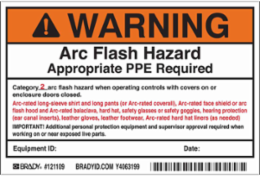 Arc Flash Hazard Label - 4 Inch H x 6 Inch W, Self-Adhesive Vinyl, Class 2, Pack of 5