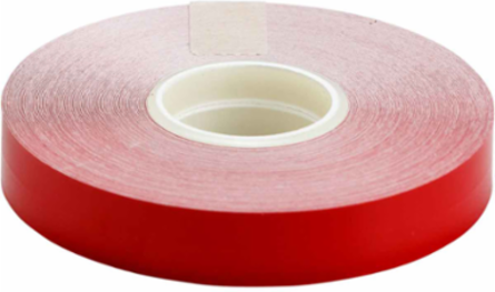 Marking Tape Roll - Adhesive Vinyl, Solid Color, Red, 0.50" x 50'