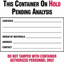 THIS CONTAINER ON HOLD PENDING ANALYSIS, Gloss