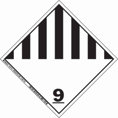 Hazardous Material Shipping Labels 4 Inch x 4 Inch, Black on White, Vinyl, Self-Adhesive