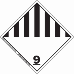 Hazardous Material Shipping Labels 4 Inch x 4 Inch, Black on White, Vinyl, Self-Adhesive